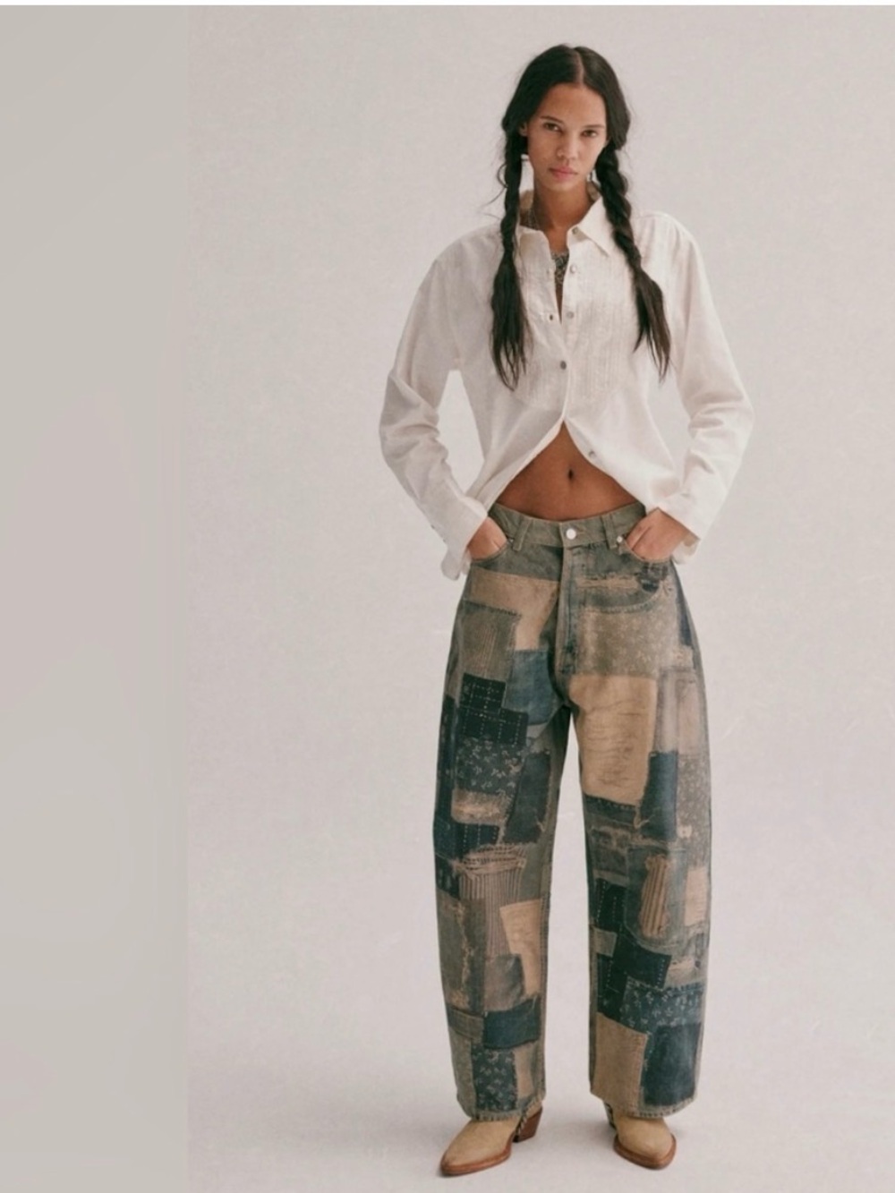 Free People Illusions Relaxed Fit in Patchwork